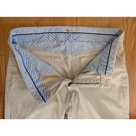 Peter Millar 5-Pocket Pants Men 33 x 33 Beige Khaki Stretch Ultimate Sateen - Picture 6 of 13